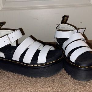 Dr. Martens White Platform Sandals